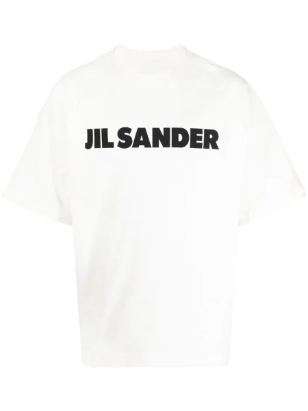 Tricou Jil Sander cu imagine alb