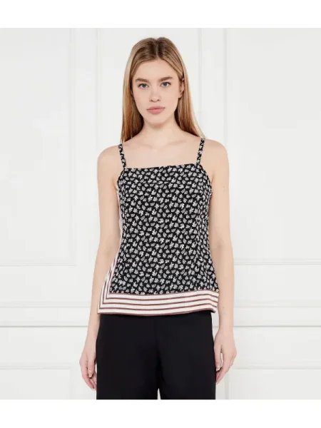 Top Marella de mătase negru