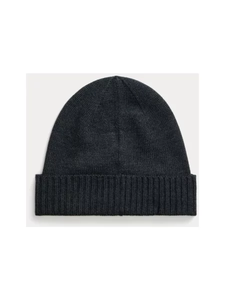 Czapka Ralph Lauren wełniana szara