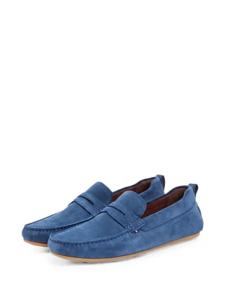 Szarvasbőr loafer Tommy Hilfiger kék