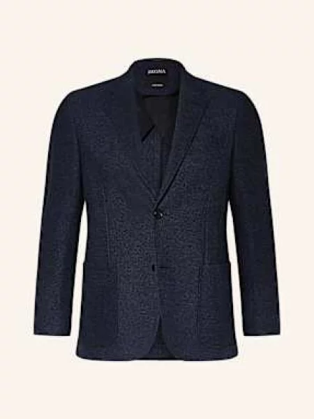 Zegna Žerzejové Sako Regular Fit tmavě modrá