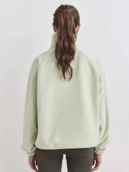 Kurtka polarowa na Fleece Zip pistacjowa zielona
