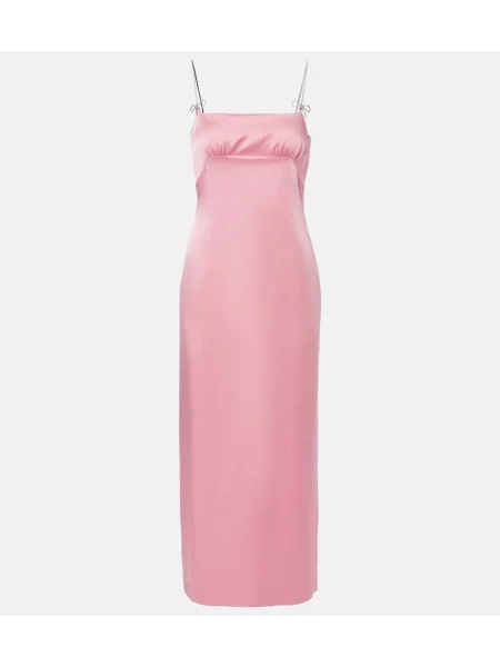 Rochie midi Blumarine din satin până la genunchi de costum roz