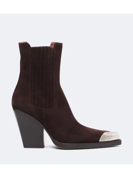Botine Paris Texas din piele de căprioară negru