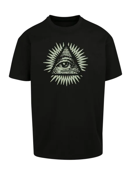 Mister Tee Póló New Order pasztellzöld / sötétzöld / narancs fekete