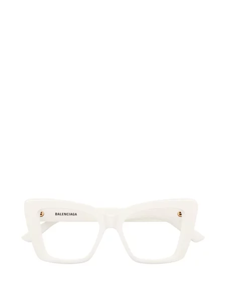 Ochelari de soare ochi de pisică Balenciaga Eyewear alb