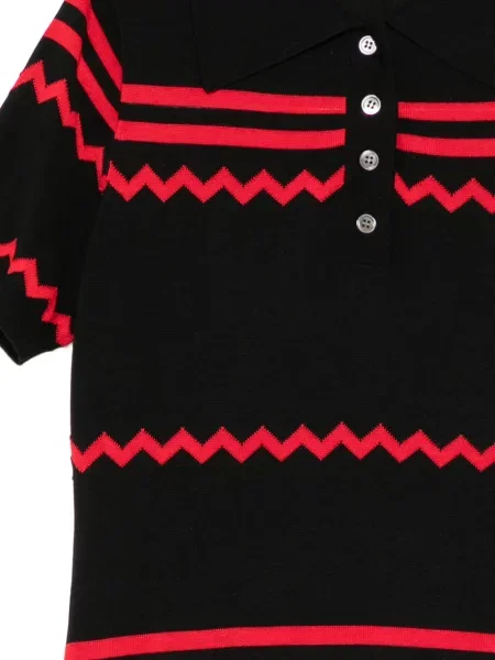 Decupat tricou polo Cynthia Rowley negru