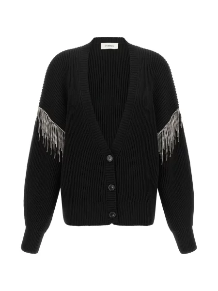 Cardigan Sportmax cu franjuri negru