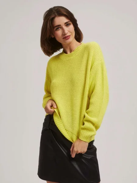 Pulover Marisse cu decolteu rotund negru