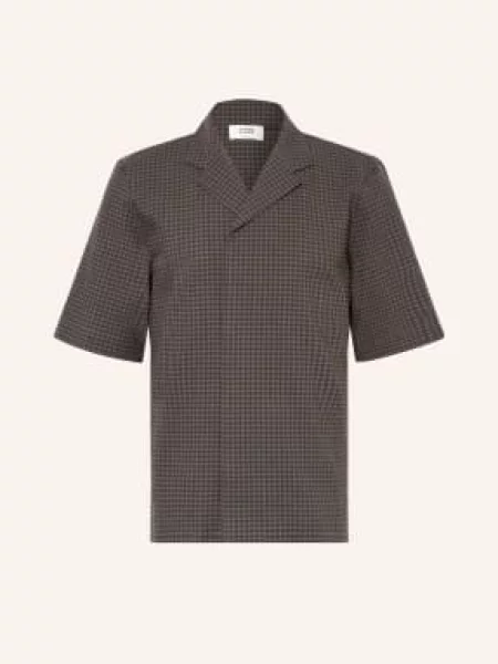 Cos Košile Na Dovolenou Regular Fit tmavě / tmavě hnědá šedá
