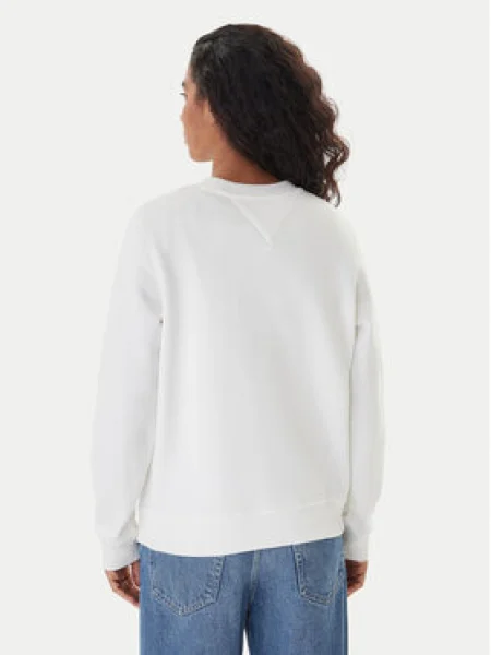 Tommy Jeans Pulóver Flag Ekru