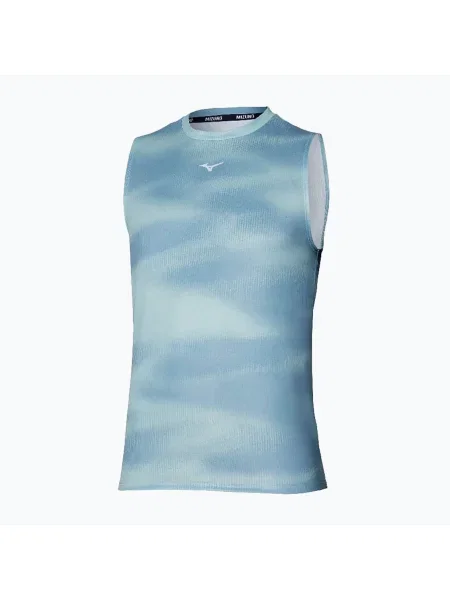 Tricou de alergare pentru bărbați Mizuno Core Graphic fără mâneci nor albastru