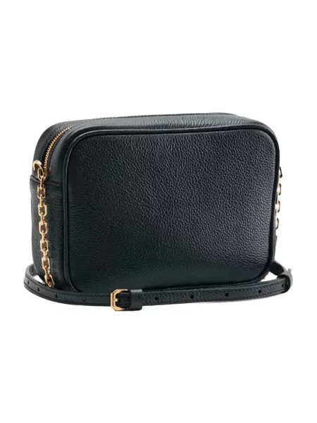 Torebka crossbody Patrizia Pepe skórzana czarna