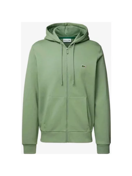 Bluza z kapturem Lacoste Colorblock Full Zip szałwia XL zielona