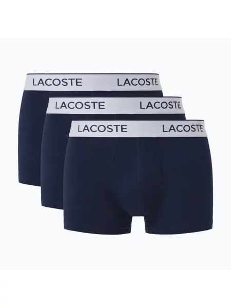 Boxeri pentru bărbați Lacoste 3 pack navy blue albastru