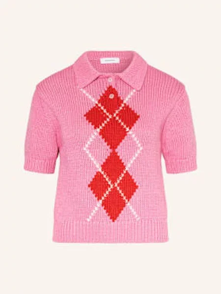 Darling Harbour Koszulka Polo Z Dzianiny pink czerwone