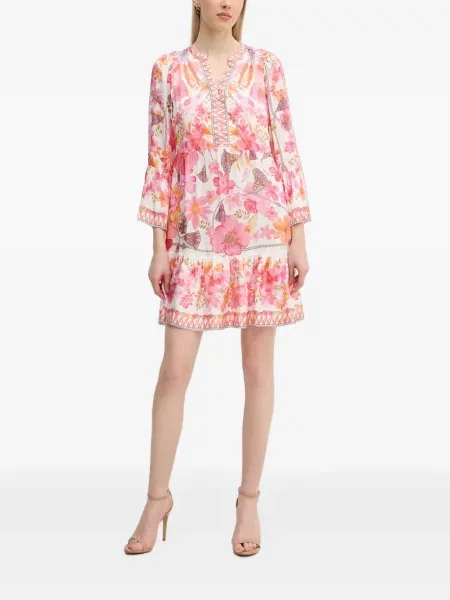 Rochie mini Hale Bob cu model floral cu imagine roz