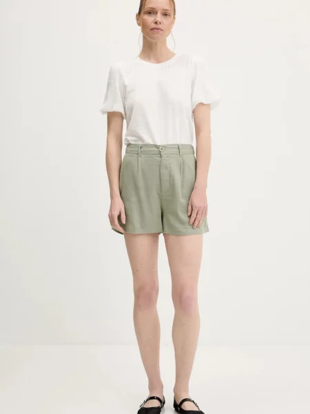 Шорти Answear Lab однотонна висока посадка зелений