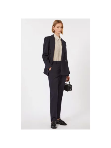 Spodnie Max Mara Studio niebieskie