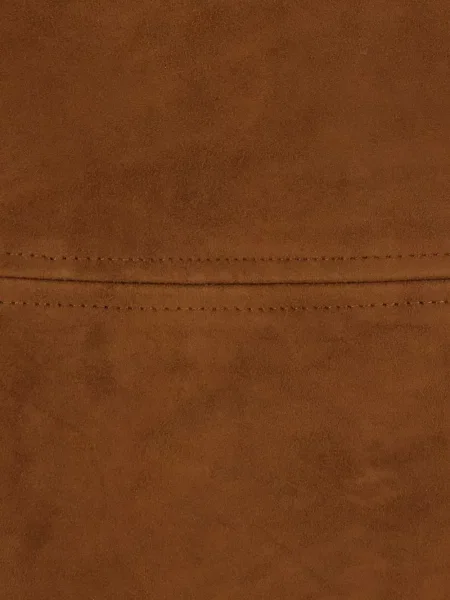 Top Max Mara din piele de căprioară maro
