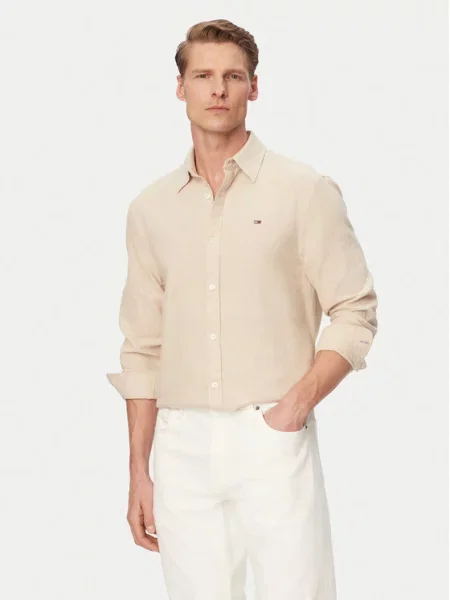 Košile Tommy Jeans béžová