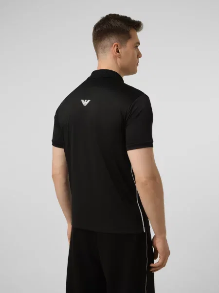 Поло поліестер/еластан чорний