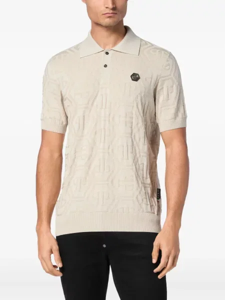Tricou polo Philipp Plein din jacard