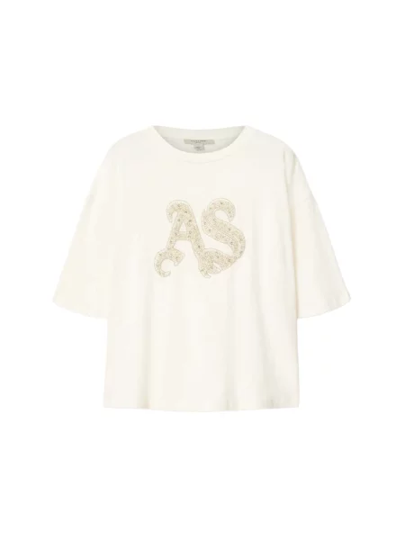 AllSaints tricou oversized pentru femei din ICON alb