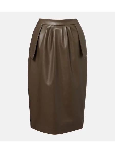 Fustă tip creion Stella Mccartney drapată maro