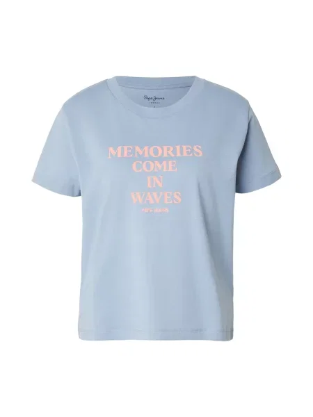 Pepe Jeans Tricou deschis / portocaliu caisă albastru