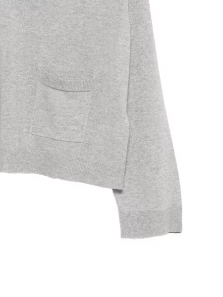 Pulover Aspesi cu decolteu în V gri