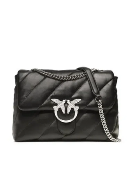Pinko crossbody kabelka dámska kožená čierna