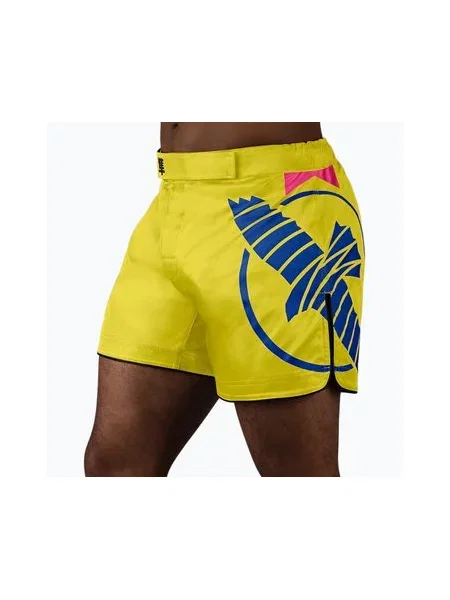 Тренувальні шорти Hayabusa Icon Mid-Thigh MMA жовті/сині сині