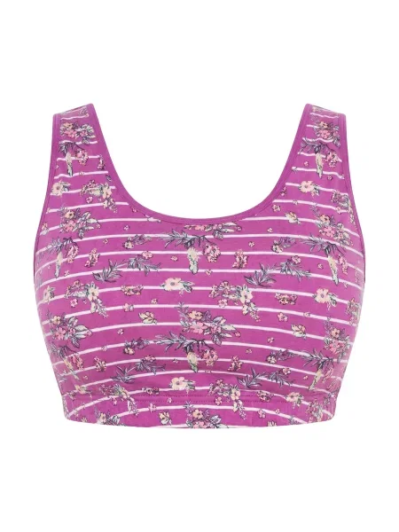 Ulla Popken Sutien verde pastel / roz / roz eozină alb