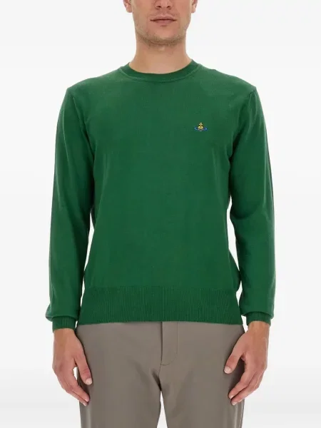 Пуловер Vivienne Westwood с кръгло деколте зелено