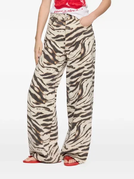 Traperice Ganni s printom sa zebra printom