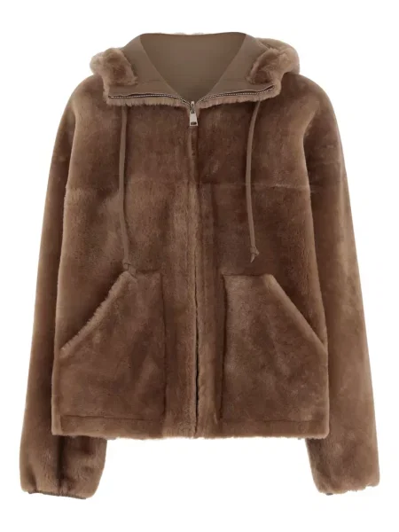 Geacă Blancha cu glugă maro