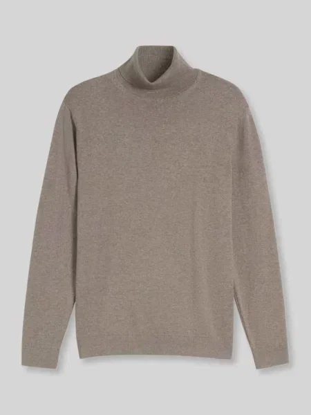 Sweter z golfem z drobno tkaną strukturą Tom Tailor