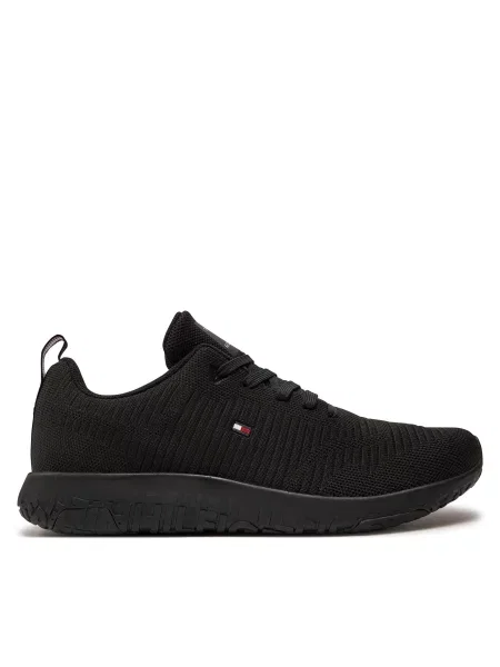 Kötött félcipo Tommy Hilfiger fekete