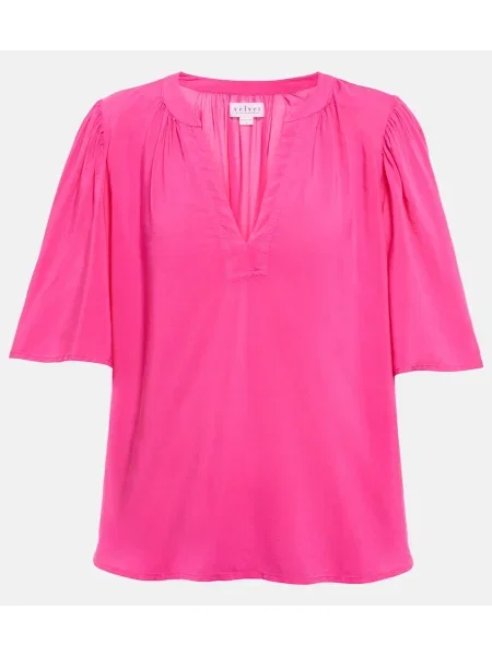 Top Velvet de catifea roz