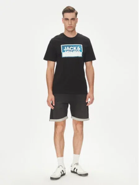 Jack&Jones Džínové šortky Rick černá