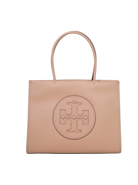 Shopperka Tory Burch skórzana beżowa