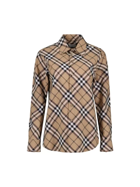 Koszula Burberry w kratę beżowa