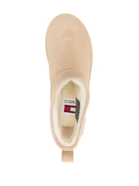 Botine Tommy Jeans din piele de căprioară