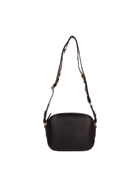 Torebka crossbody Stella Mccartney z logo czarna