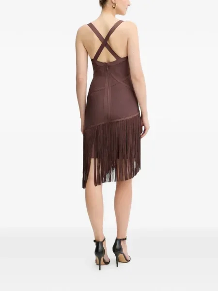 Rochie mini Hervé Léger de costum maro