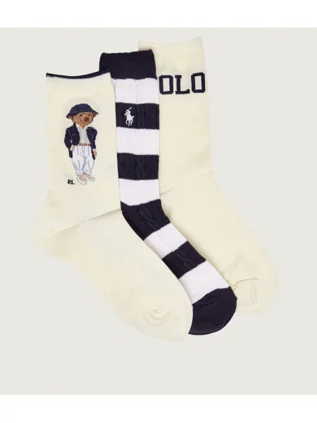 Polo Ralph Lauren Hosszú zoknik Világos bézs fekete