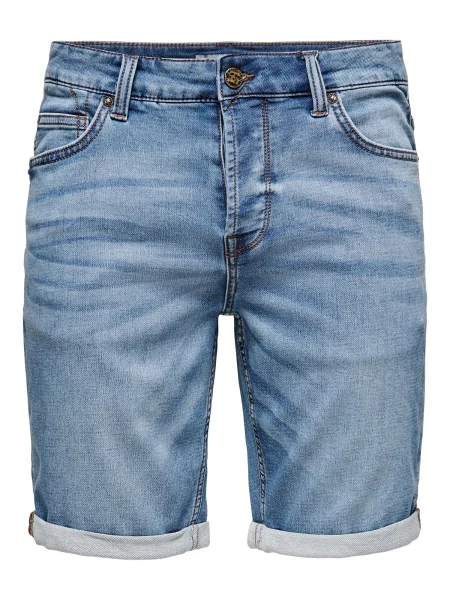 Kratke jeans hlače Only & Sons modra