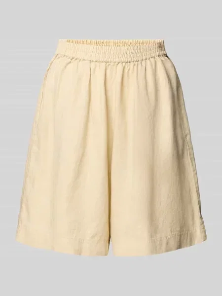Szorty z lnu model ‘Torea’ Boss Orange beżowe