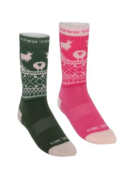 Nogavice Kari Traa PUFFIN roza